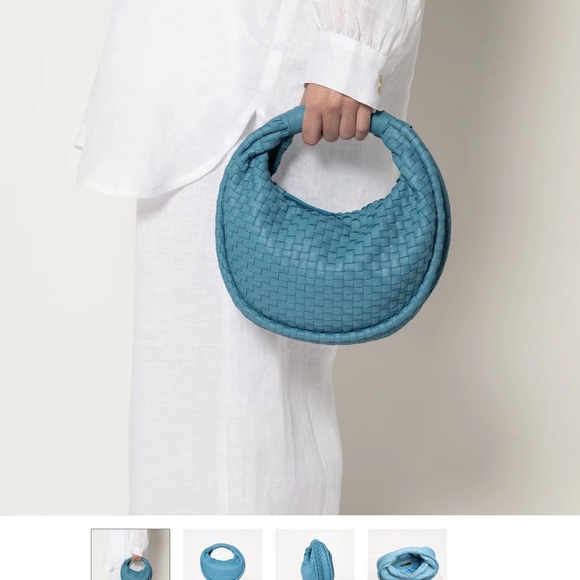 Cleobella Blue Woven Handbag - Picture 2 of 2